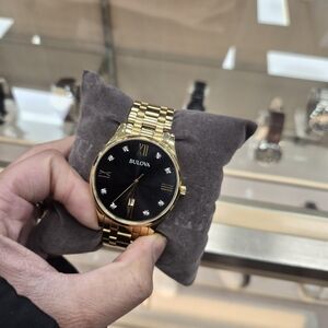 Bulova Luxurious Gold and Black Watch